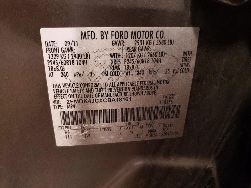 Продажа на аукционе авто 2012 Ford Edge, vin: 2FMDK4JCXCBA18161, номер лота: 72489476