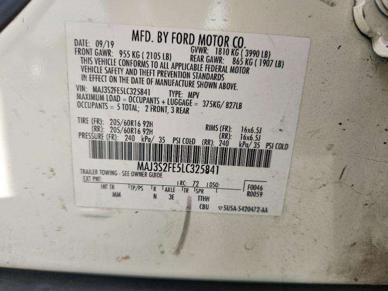 Aukcja sprzedaży 2020 Ford Ecosport, vin: MAJ3S2FE5LC325841, numer aukcji: 71681606