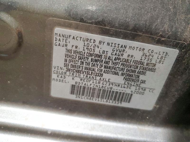 Aukcja sprzedaży 2025 Nissan Versa, vin: 3N1CN8EV1SL813339, numer aukcji: 71595046