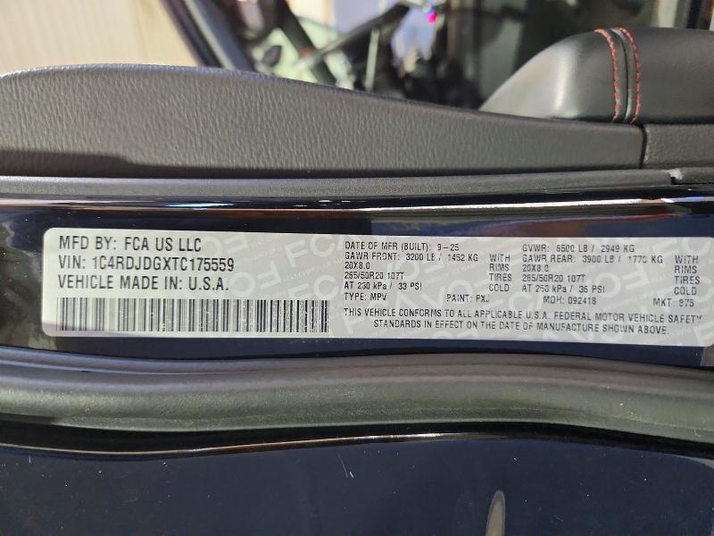 Продаж на аукціоні авто 2026 Dodge Durango, vin: 1C4RDJDGXTC175559, номер лоту: 71650676