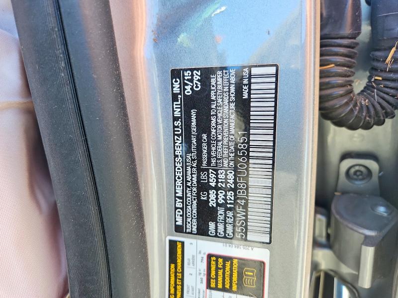 Продажа на аукционе авто 2015 Mercedes-benz C, vin: 55SWF4JB8FU065851, номер лота: 71492806