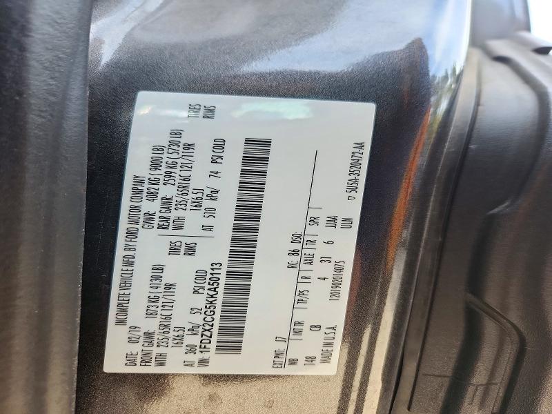 71922296 :رقم المزاد ، 1FDZX2CG5KKA50113 vin ، 2019 Ford Transit مزاد بيع