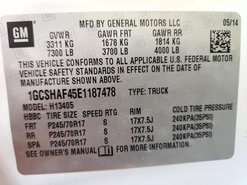 Auction sale of the 2014 Chevrolet Express G1500, vin: 1GCSHAF45E1187478, lot number: 74697146