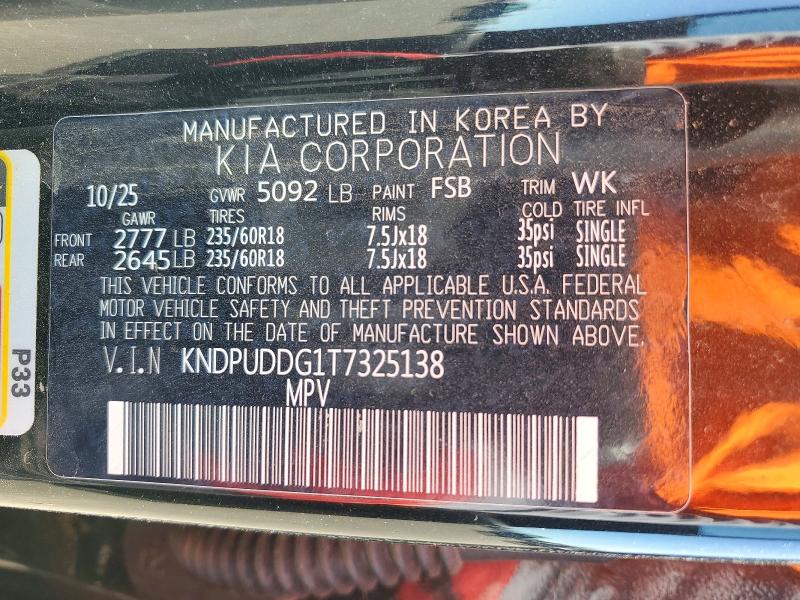 Продаж на аукціоні авто 2026 Kia Sportage, vin: KNDPUDDG1T7325138, номер лоту: 72095576