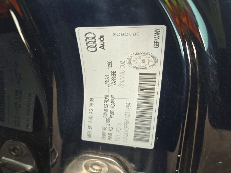 70218866 :رقم المزاد ، WAUCKBFR6AA017984 vin ، 2010 Audi A5 مزاد بيع