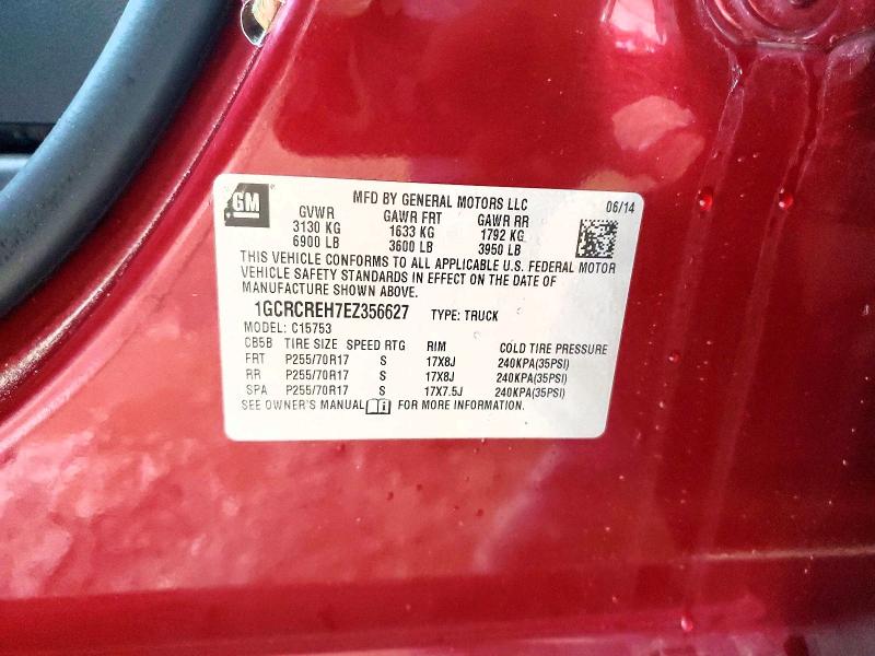 Aukcja sprzedaży 2014 Chevrolet Silverado, vin: 1GCRCREH7EZ356627, numer aukcji: 70615556