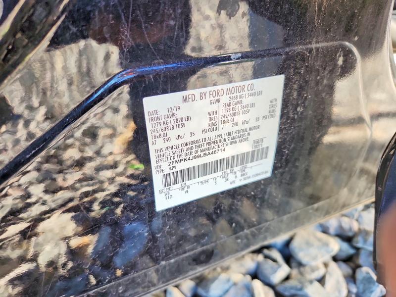 2020 Ford Edge მანქანა იყიდება აუქციონზე, vin: 2FMPK4J99LBA46714, აუქციონის ნომერი: 71503716