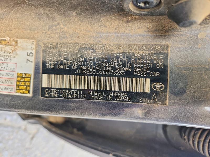 Продаж на аукціоні авто 2008 Toyota Prius, vin: JTDKB20UX83373235, номер лоту: 71076946