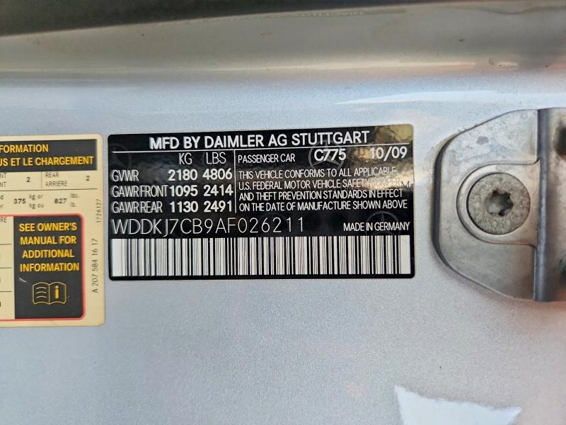 Продаж на аукціоні авто 2010 Mercedes-benz E, vin: WDDKJ7CB9AF026211, номер лоту: 72001586