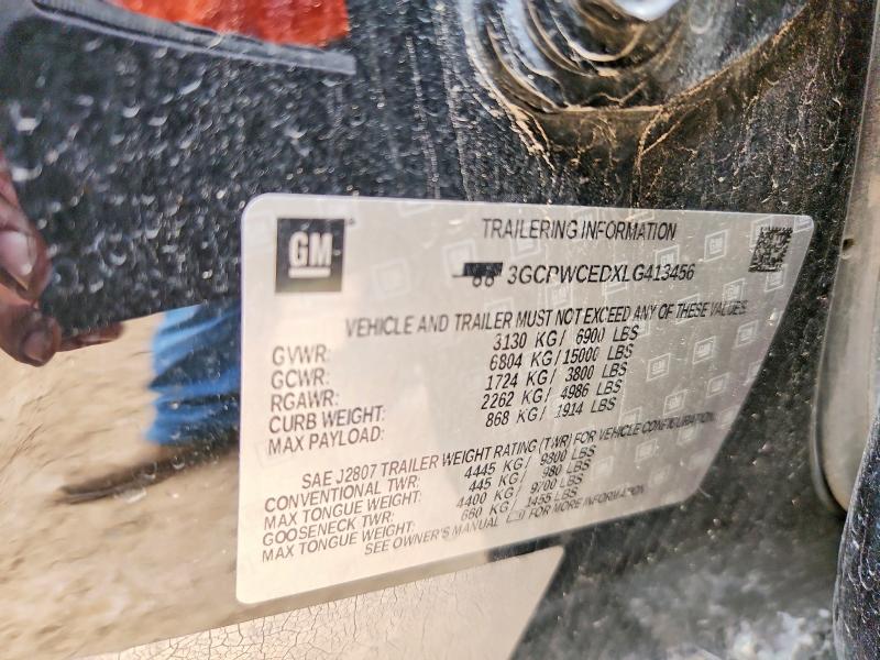 71565356 :رقم المزاد ، 3GCPWCEDXLG413456 vin ، 2020 Chevrolet Silverado مزاد بيع