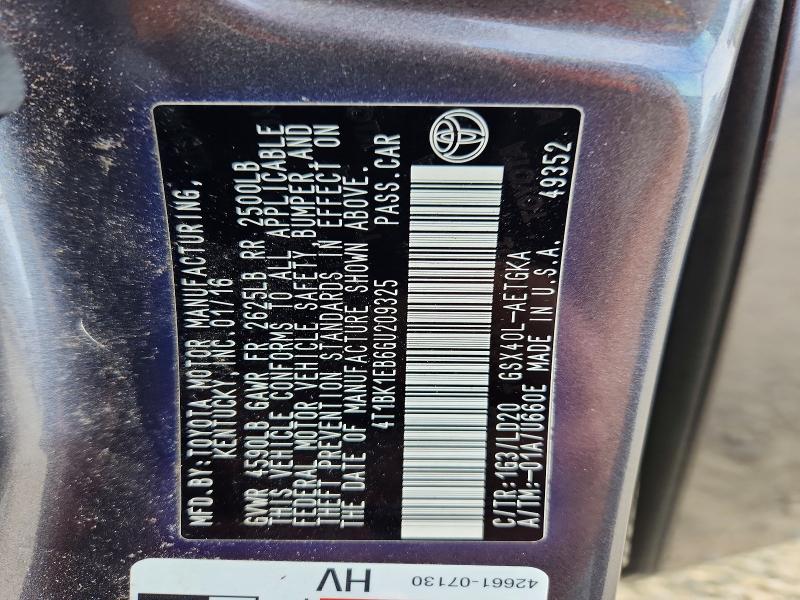 Продаж на аукціоні авто 2016 Toyota Avalon, vin: 4T1BK1EB6GU209325, номер лоту: 71078846