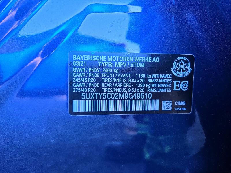 Продажа на аукционе авто 2021 Bmw X3, vin: 5UXTY5C02M9G49610, номер лота: 70491226