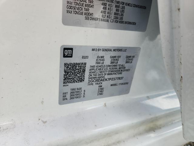 71760066 :رقم المزاد ، 1GCRDAEK7PZ177937 vin ، 2023 Chevrolet Silverado مزاد بيع
