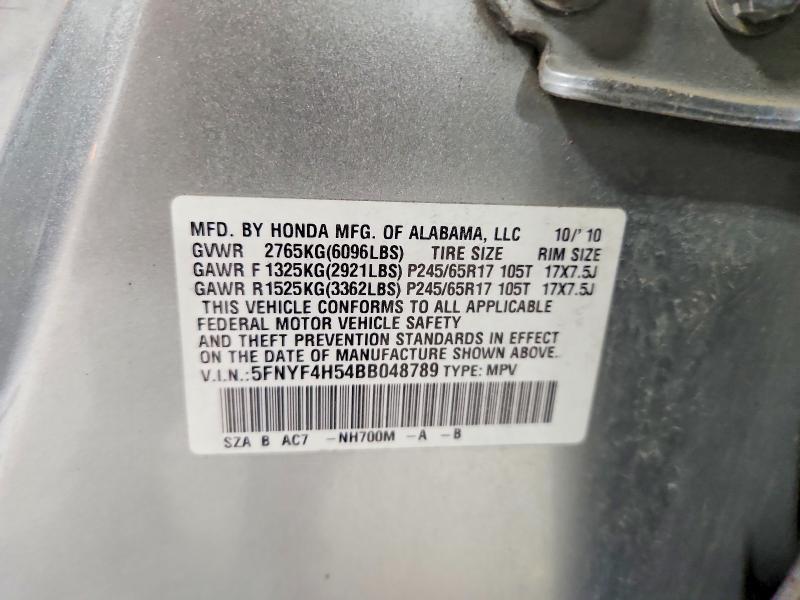 Продаж на аукціоні авто 2011 Honda Pilot, vin: 5FNYF4H54BB048789, номер лоту: 71997736