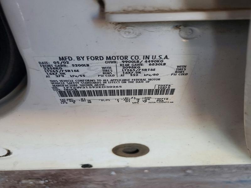 Aukcja sprzedaży 2002 Ford F350, vin: 1FTSW31S92ED30265, numer aukcji: 68890486