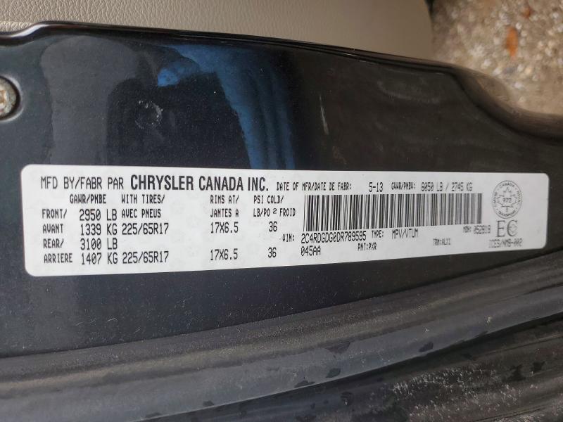 71168306 :رقم المزاد ، 2C4RDGDG0DR789595 vin ، 2013 Dodge Grand Caravan مزاد بيع