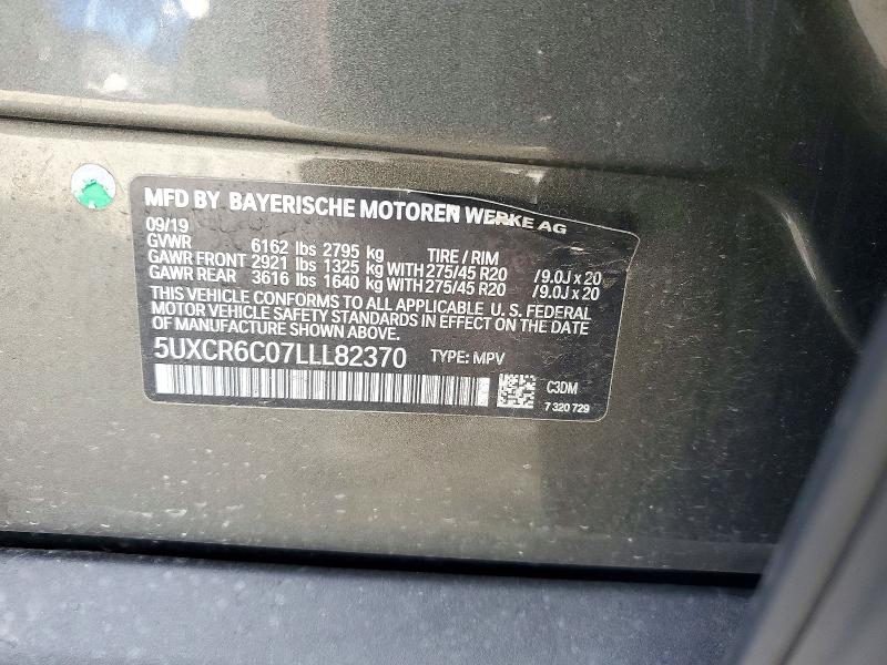 Aukcja sprzedaży 2020 Bmw X5, vin: 5UXCR6C07LLL82370, numer aukcji: 72192826