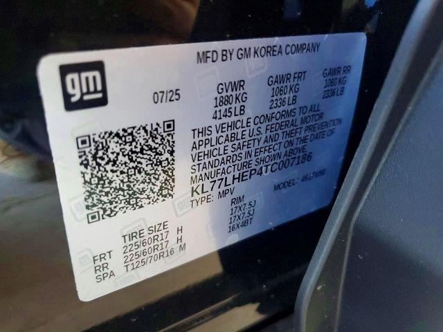 72257586 :رقم المزاد ، KL77LHEP4TC007186 vin ، 2026 Chevrolet Trax مزاد بيع