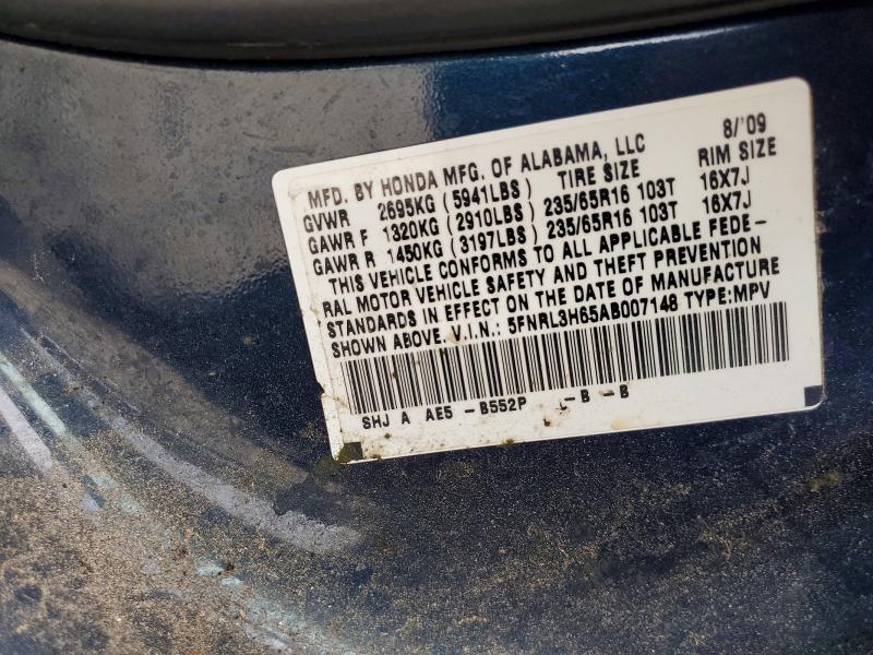 Продаж на аукціоні авто 2010 Honda Odyssey, vin: 5FNRL3H65AB007148, номер лоту: 70642046