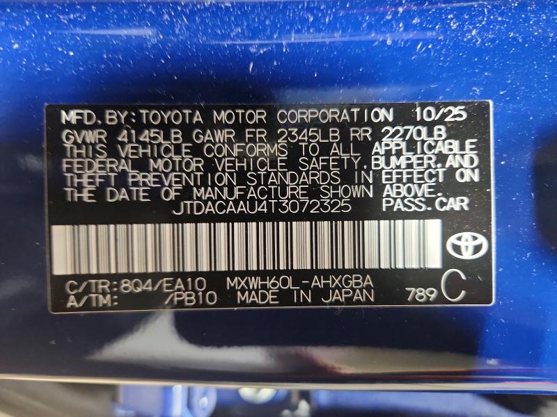 Продажа на аукционе авто 2026 Toyota Prius, vin: JTDACAAU4T3072325, номер лота: 71674366