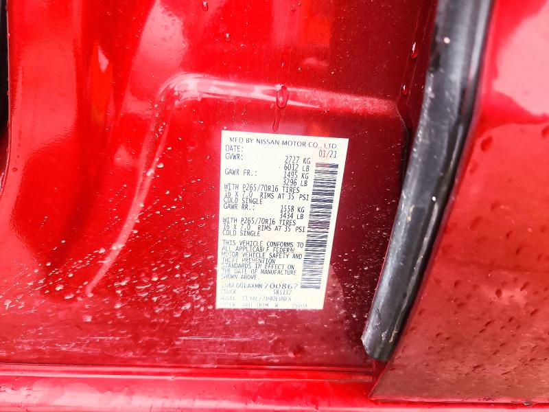 Продаж на аукціоні авто 2021 Nissan Frontier, vin: 1N6ED0EAXMN700867, номер лоту: 71444016