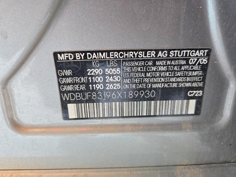 Продажа на аукционе авто 2006 Mercedes-benz E, vin: WDBUF83J96X189930, номер лота: 70483016