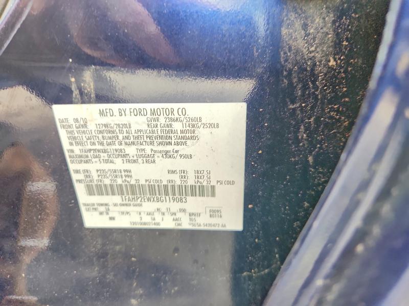 Продаж на аукціоні авто 2011 Ford Taurus, vin: 1FAHP2EWXBG119083, номер лоту: 70882946