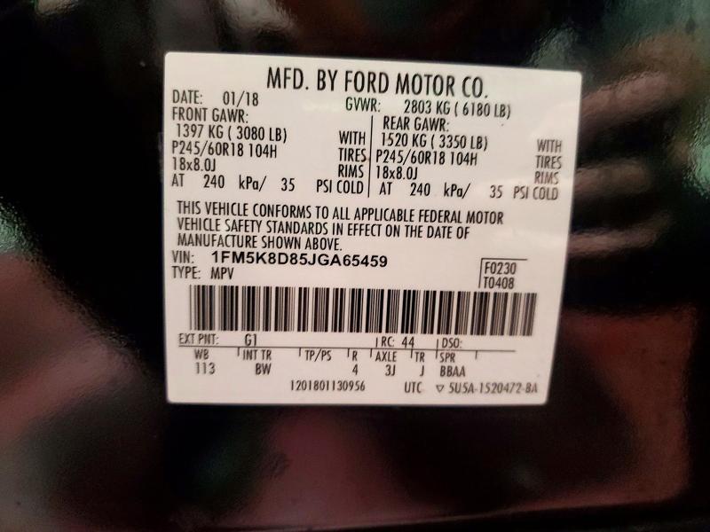 Продажа на аукционе авто 2018 Ford Explorer, vin: 1FM5K8D85JGA65459, номер лота: 71420346
