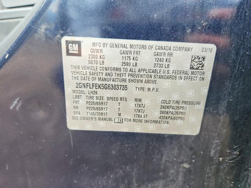 Aukcja sprzedaży 2016 Chevrolet Equinox, vin: 2GNFLFEK5G6303735, numer aukcji: 70439666