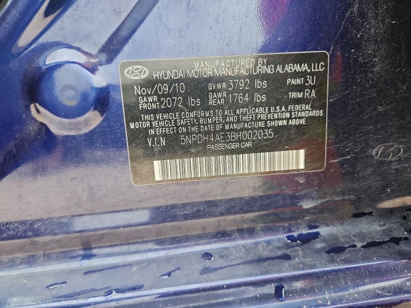 Продажа на аукционе авто 2011 Hyundai Elantra, vin: 5NPDH4AE3BH002035, номер лота: 70958536
