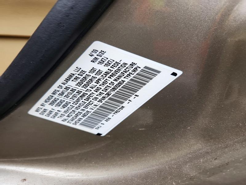 Продажа на аукционе авто 2009 Honda Odyssey, vin: 5FNRL38719B052804, номер лота: 72044756