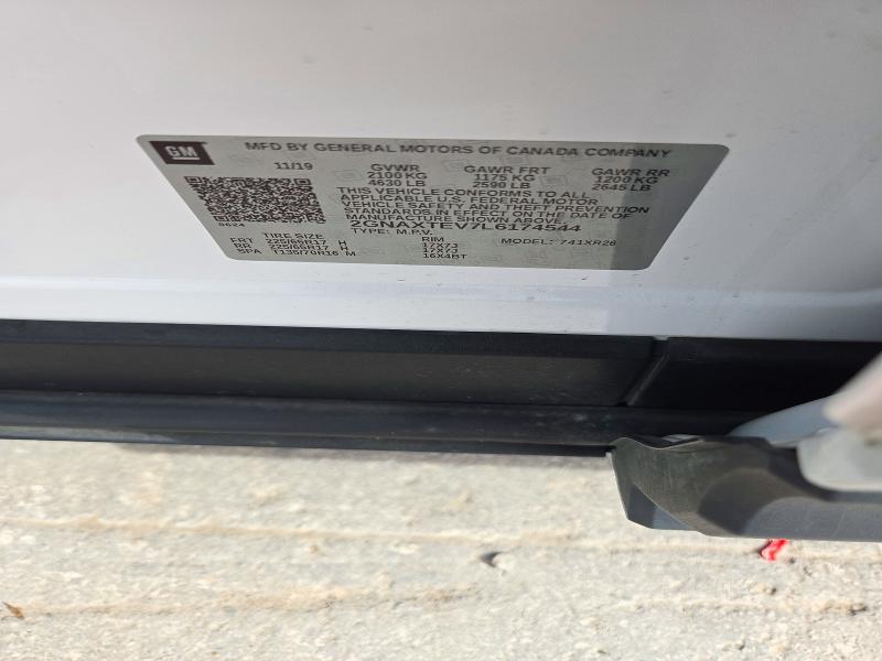 Aukcja sprzedaży 2020 Chevrolet Equinox, vin: 2GNAXTEV7L6174544, numer aukcji: 72062036