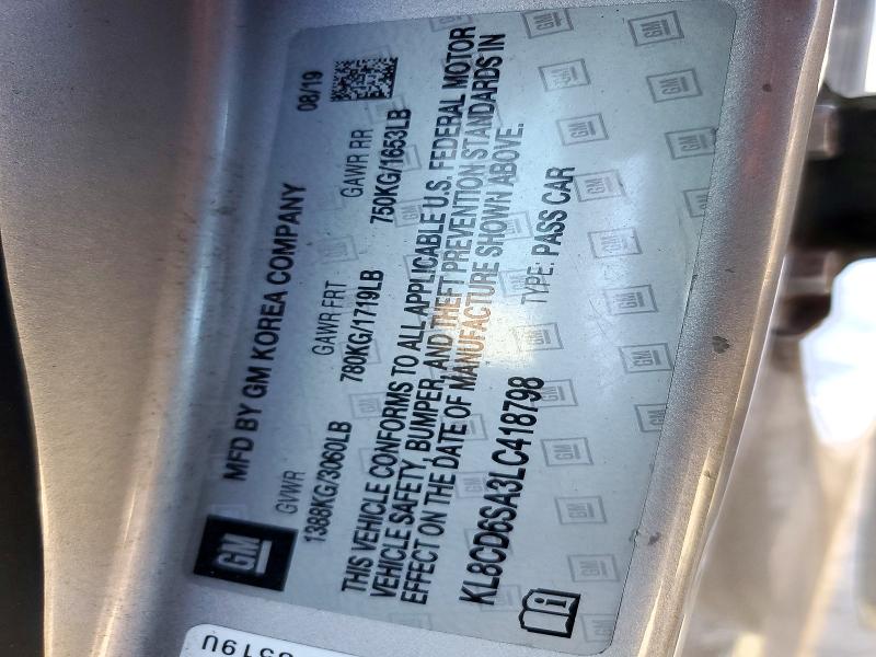 73154646 :رقم المزاد ، KL8CD6SA3LC418798 vin ، 2020 Chevrolet Spark مزاد بيع