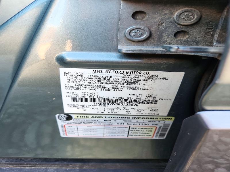 Продаж на аукціоні авто 2008 Ford Taurus X, vin: 1FMDK02W88GA23828, номер лоту: 73448256