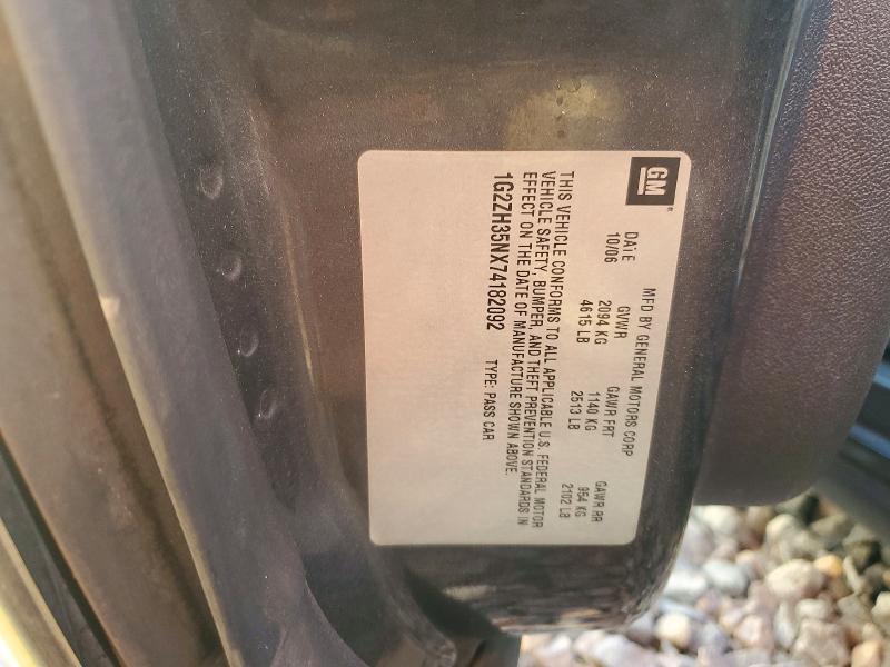 72121286 :رقم المزاد ، 1G2ZH35NX74182092 vin ، 2007 Pontiac G6 مزاد بيع