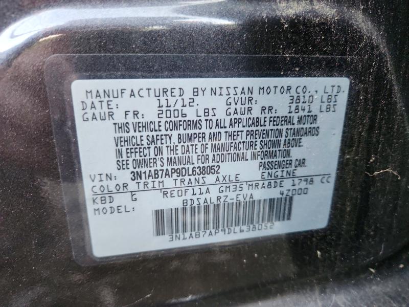 Продажа на аукционе авто 2013 Nissan Sentra, vin: 3N1AB7AP9DL638052, номер лота: 71415826