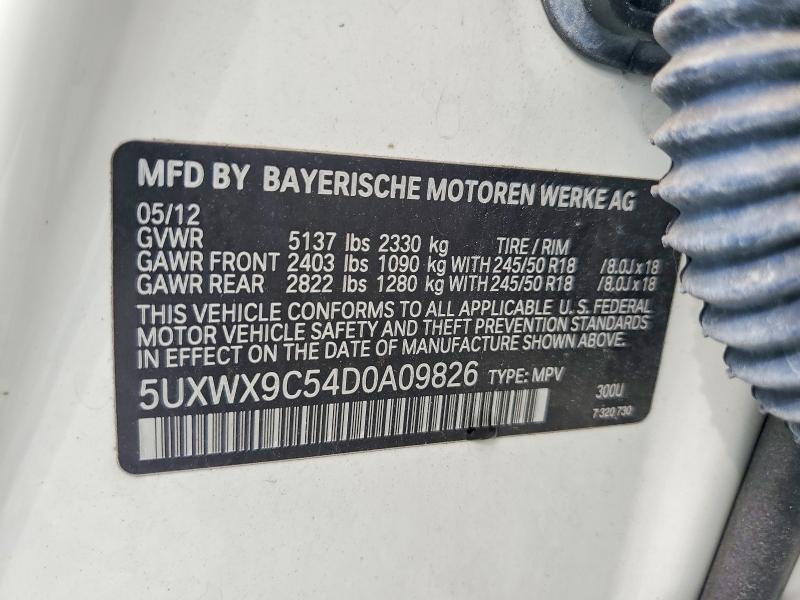 Продажа на аукционе авто 2013 Bmw X3, vin: 5UXWX9C54D0A09826, номер лота: 71614936