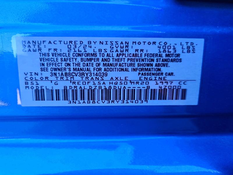 Продажа на аукционе авто 2024 Nissan Sentra, vin: 3N1AB8CV3RY314039, номер лота: 71811176