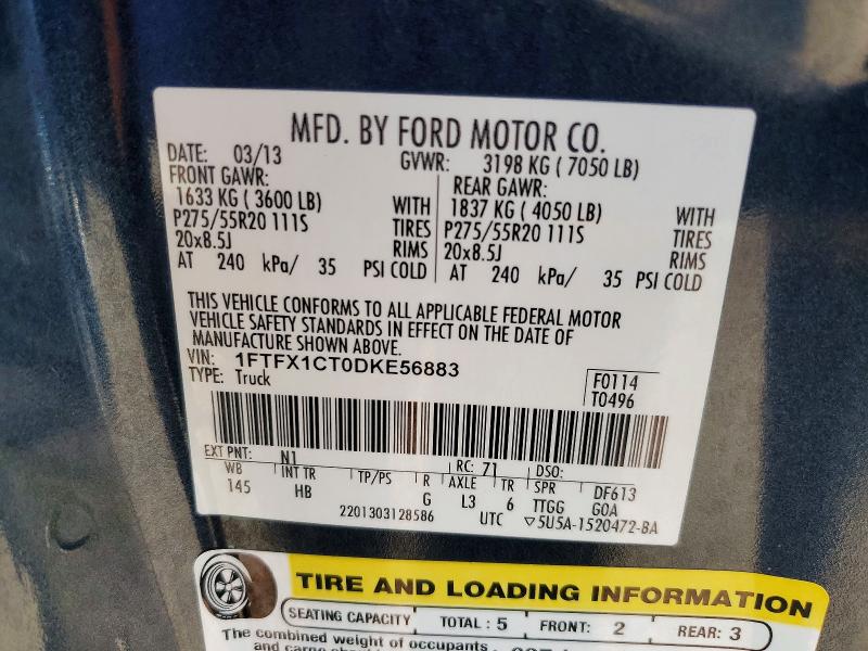 Продаж на аукціоні авто 2013 Ford F150, vin: 1FTFX1CT0DKE56883, номер лоту: 73323336