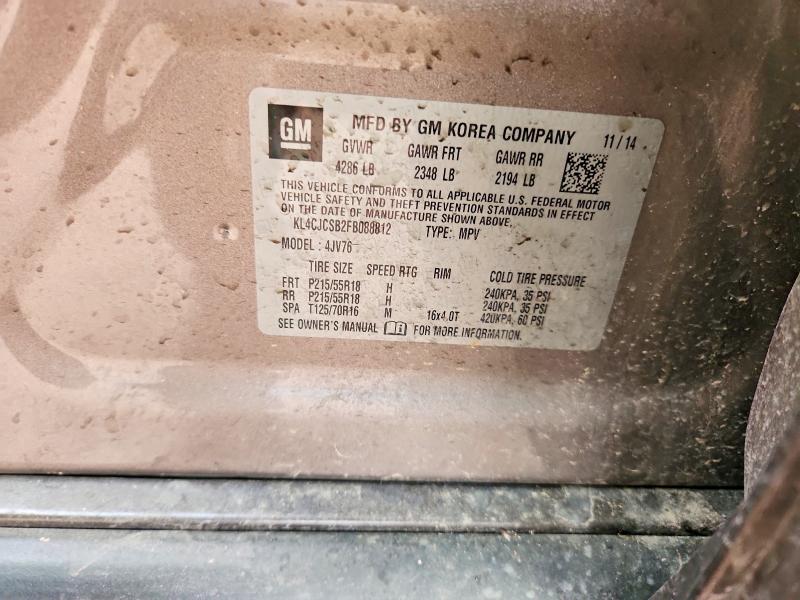 71485066 :رقم المزاد ، KL4CJCSB2FB088812 vin ، 2015 Buick Encore مزاد بيع