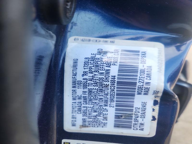 71539766 :رقم المزاد ، 2T1BR32E24C246844 vin ، 2004 Toyota Corolla مزاد بيع