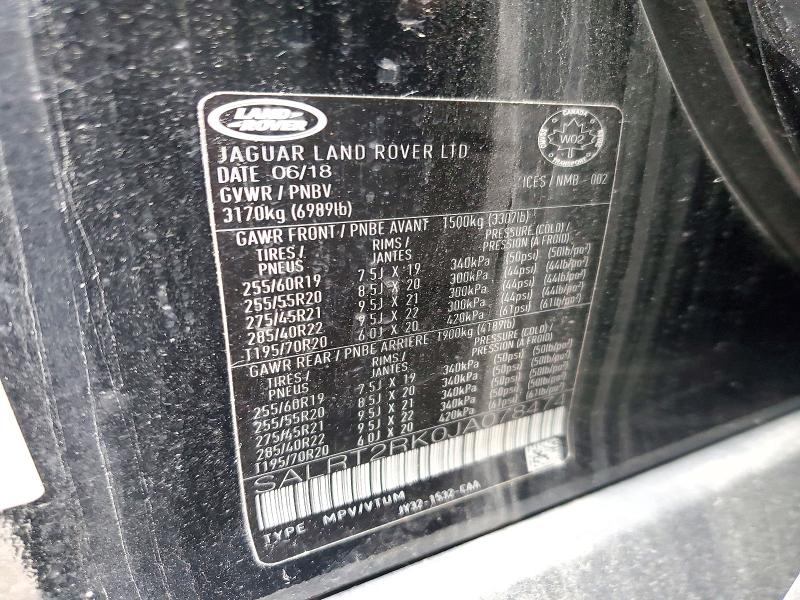 Aukcja sprzedaży 2018 Land Rover Discovery, vin: SALRT2RK0JA078474, numer aukcji: 71898406