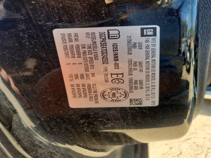 2012 Chevrolet Silverado მანქანა იყიდება აუქციონზე, vin: 3GCPKSEA7CG242502, აუქციონის ნომერი: 71256756