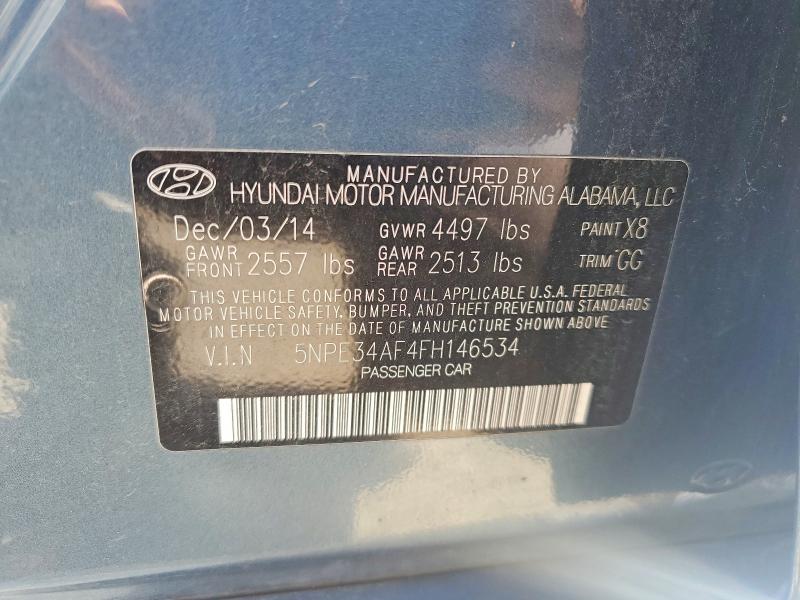 71427276 :رقم المزاد ، 5NPE34AF4FH146534 vin ، 2015 Hyundai Sonata مزاد بيع