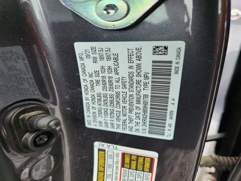 Продажа на аукционе авто 2021 Honda Cr-v, vin: 2HKRW2H86MH681768, номер лота: 72450156