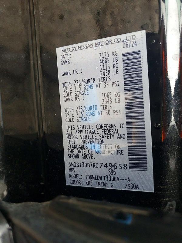 Продаж на аукціоні авто 2024 Nissan Rogue, vin: 5N1BT3BB7RC749658, номер лоту: 71650856