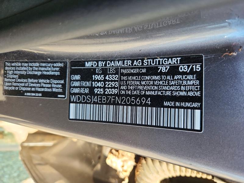 72120556 :رقم المزاد ، WDDSJ4EB7FN205694 vin ، 2015 Mercedes-benz Cla مزاد بيع