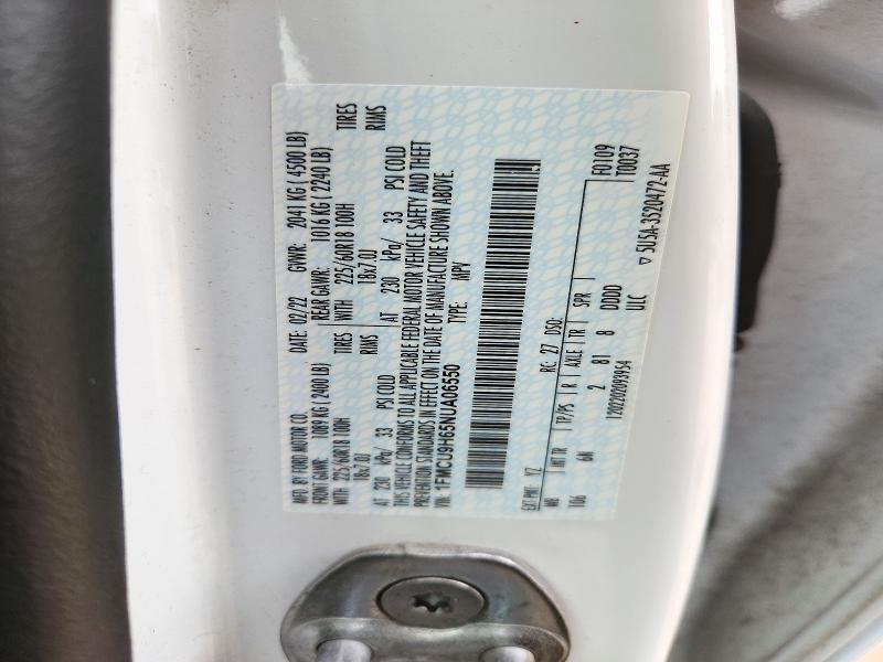 Продаж на аукціоні авто 2022 Ford Escape, vin: 1FMCU9H65NUA06550, номер лоту: 72247806