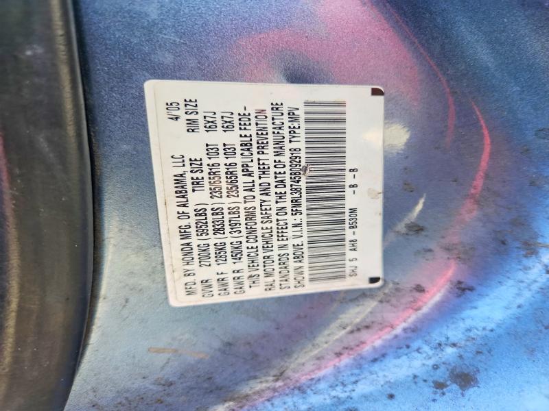 71477846 :رقم المزاد ، 5FNRL38745B092918 vin ، 2005 Honda Odyssey مزاد بيع