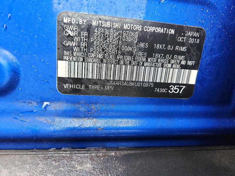 Aukcja sprzedaży 2019 Mitsubishi Outlander Sport, vin: JA4AR3AU8KU010875, numer aukcji: 71271676